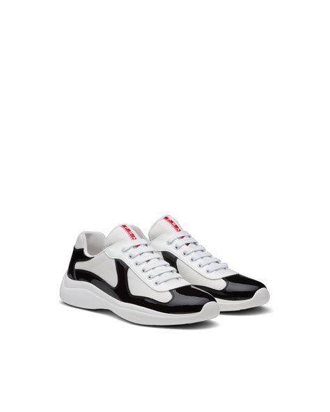 prada americas cup sneakers black and white|Prada America's Cup farfetch.